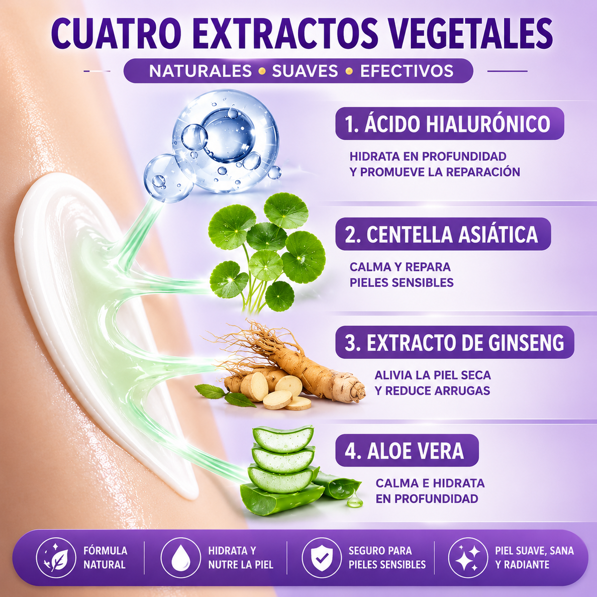 Crema Depilatoria Sin Dolor  Elimina el vello rápido y suavemente