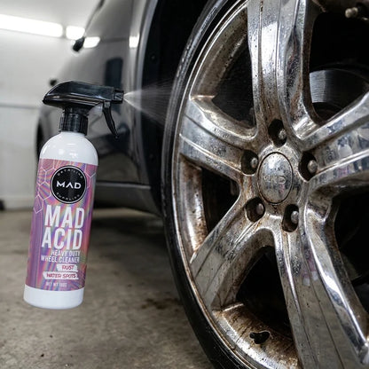 🔥 MAD ACID™ – LIMPIA TUS LLANTAS EN MINUTOS  Elimina suciedad, polvo de frenos, óxido y manchas de agua