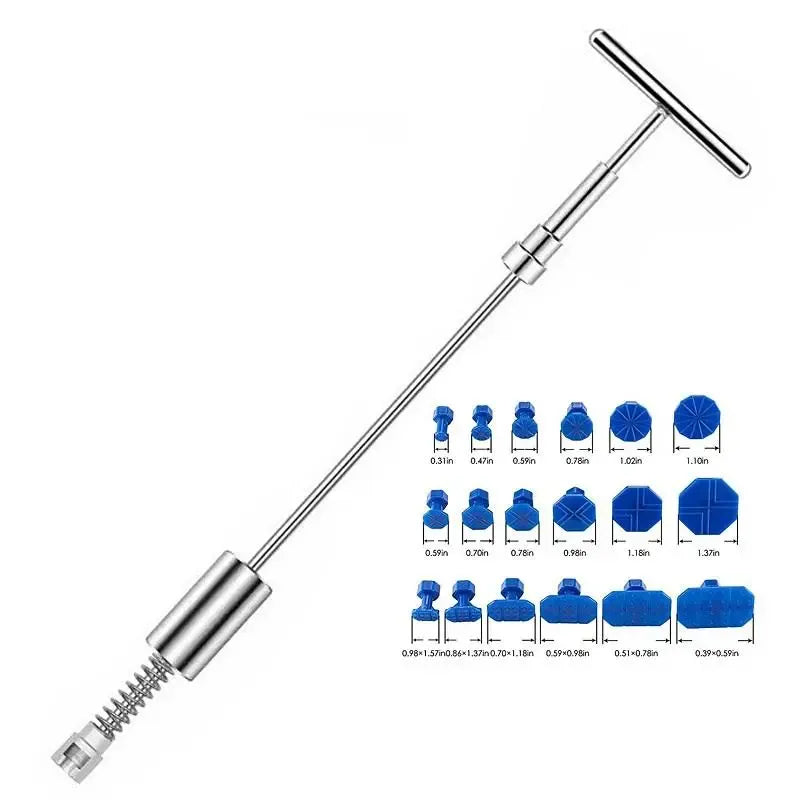 Kit para Reparar Abolladuras de Carros – Herramienta Sacabollos con Martillo Deslizante y Puntas Intercambiables