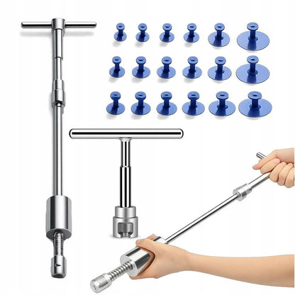 Kit para Reparar Abolladuras de Carros – Herramienta Sacabollos con Martillo Deslizante y Puntas Intercambiables