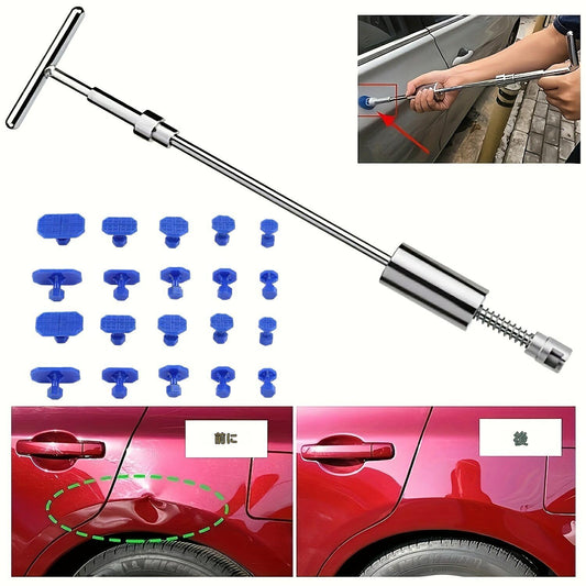 Kit para Reparar Abolladuras de Carros – Herramienta Sacabollos con Martillo Deslizante y Puntas Intercambiables